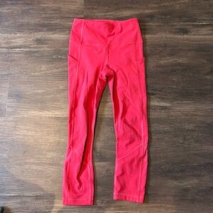 Red Lululemon Leggings